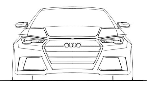 Sketch A Day 007tutfront008 Car Drawings Car Drawing Easy Car Front