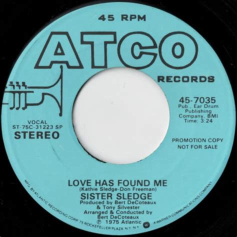 Sister Sledge Love Has Found Me Stereo Mono Shot Records 7インチレコード通販 Soul Randb Blues