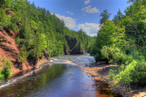 River Banks At Copper Falls State Park Wisconsin Image Free Stock