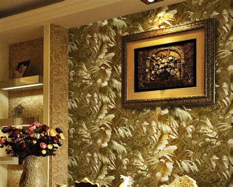 Beibehang Gold Foil 3d Stereorelief European Luxury Gold Bedroom Living