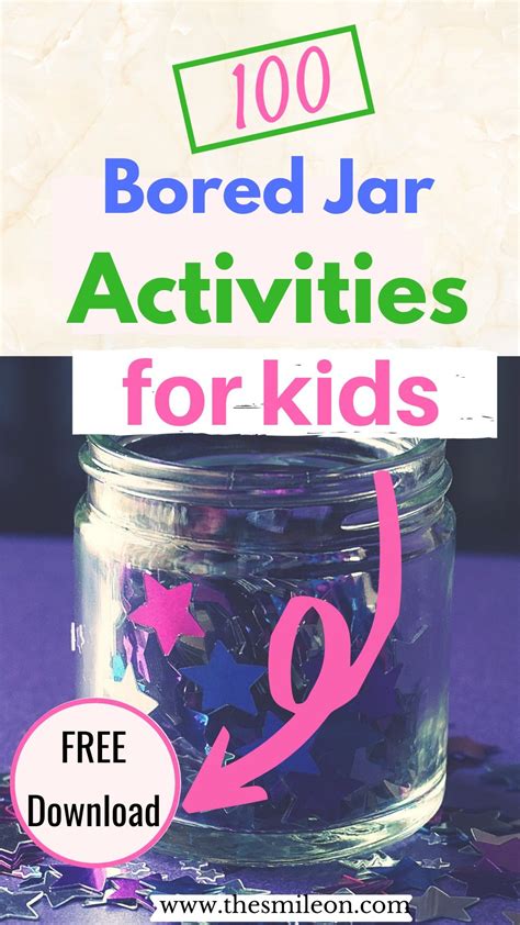 100 Bored Jar Activities For Kids Bored Jar Activities For Kids