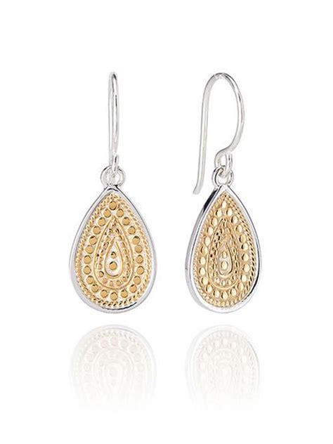 Anna Beck Classic Teardrop Earrings Gold And Silver Alluring Boutique
