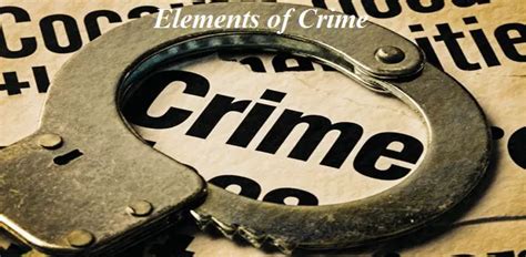 elements of crime law times journal