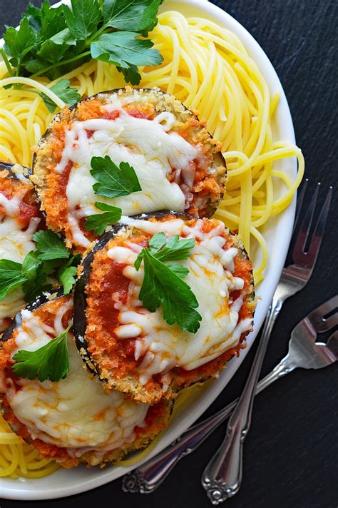fryer eggplant air vegan parmesan recipe spaghetti using theveglife am