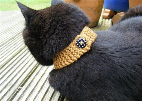 Knitted cat knitting patterns knitting ideas cat face you and i garland crochet necklace kitty colours. Mustard Cat Collar, Knitted Collar, Kitten Collar, Merino ...