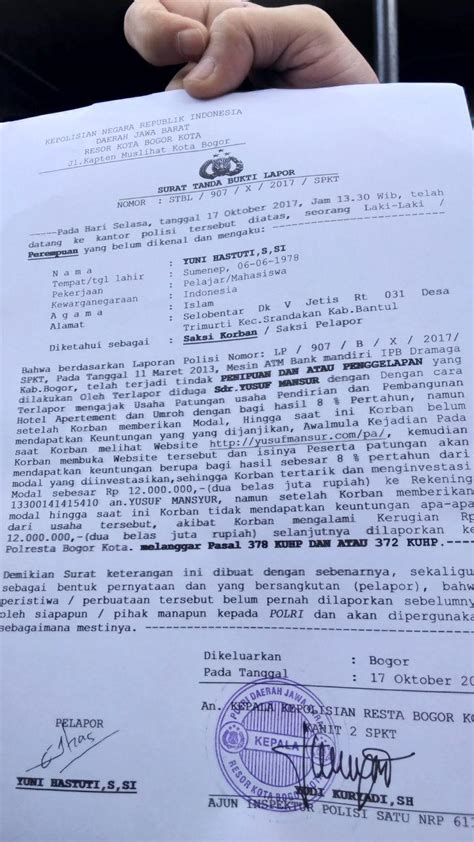 Contoh Surat Panggilan Polisi Kasus Penipuan Delinewstv