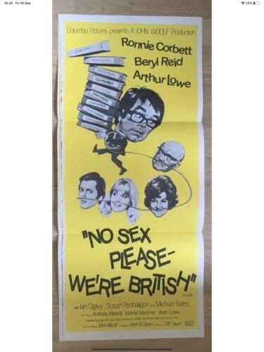 Original Movie Poster No Sex Please We Re British Aust Daybill 73 Ronnie Corbett Ebay