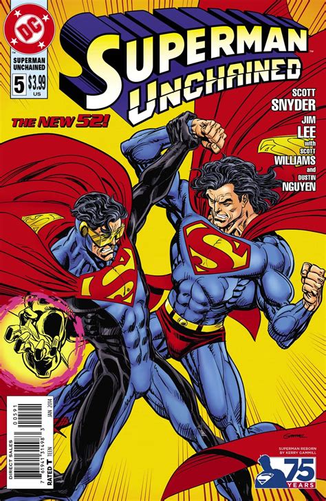 Superman Unchained 5 Cover J Incentive 75th Anniversary Superman
