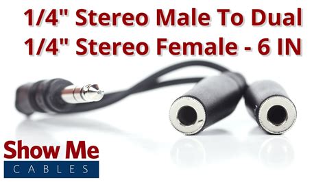 14 Inch Stereo Male To Dual Stereo Female Adapter 27 140 044 Youtube