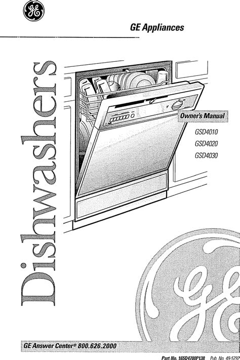 Ge Dishwasher Manual