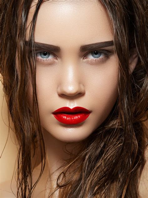 Pin By Mj Model Management On Kayleigh Barnett Ffc Red Lip Makeup Shiny Skin Eyebrows