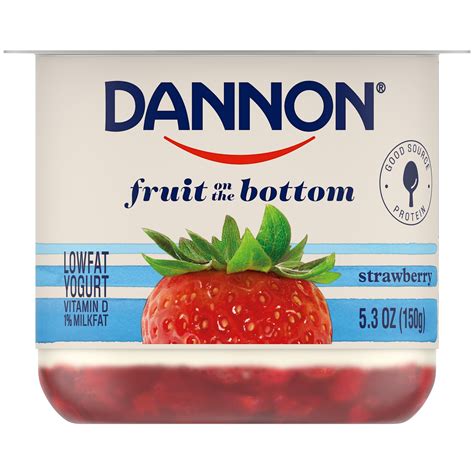Dannon Fruit On The Bottom Strawberry Yogurt 53 Oz