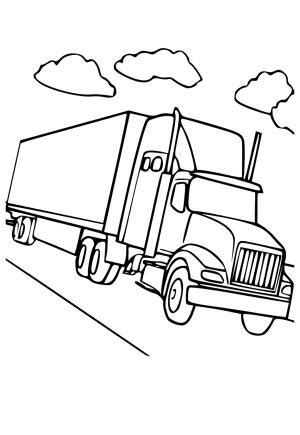 Free Printable Semi Truck Coloring Pages for Adults and Kids - Lystok.com