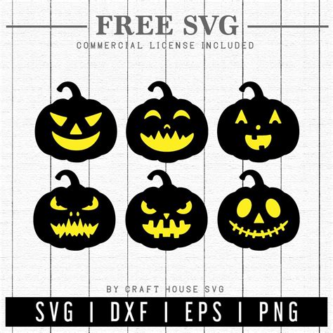 FREE PUMPKIN FACES SVG | FB154 - Svg Files For Free
