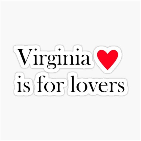 Virginia Is For Lovers Sticker For Sale By Rorykathryn1 Redbubble