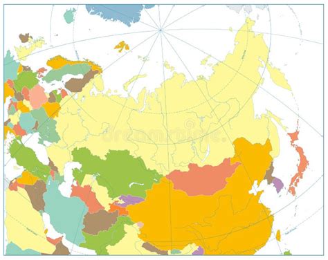 Political Map Of Eurasia Stock Vector Illustration Of International