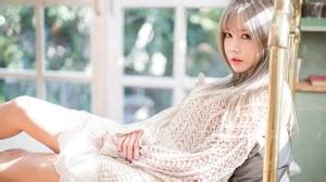 Han Ga Eun Asian Cosplayer Cosplay Strapless Dress Women Outdoors Bare Shoulders Asian Wallpaper