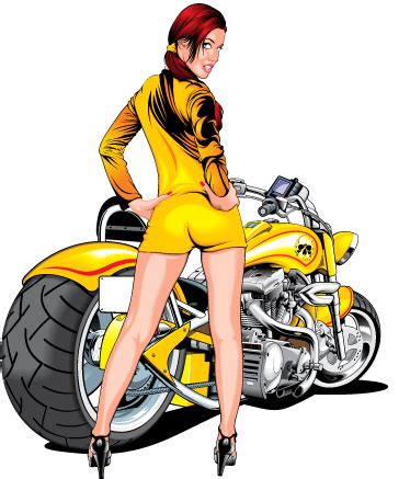 Sexy Motorbike Girl TenStickers