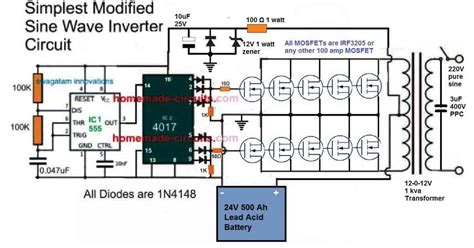 A Relatively Simple 1000 Watt Pure Sine Wave Inverter Circuit Is