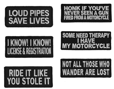 Funny Biker Patches Set Of 6 By Ivamis Patches