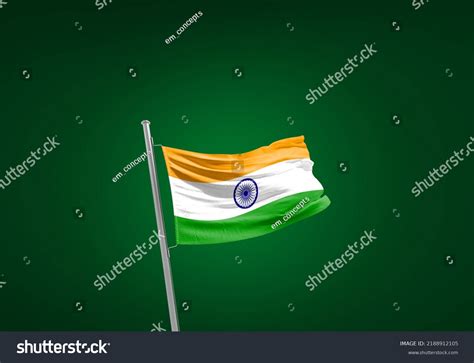 3d Rendering India Flag Waving Wind Stock Illustration 2188912105
