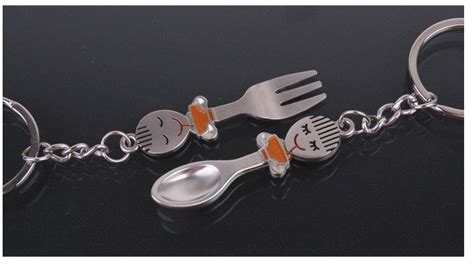 Spoons And Forks Personalized Couples Keychains 36pralloy Cute Key