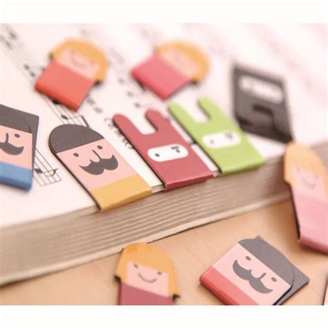 Office Products Meetory 24 Pieces Magnetic Bookmarks Diverse Style Cute Magnetic Page Clips