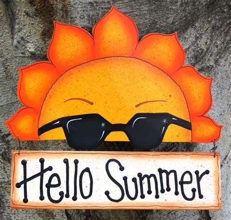 Summer Wood Welcome Sign Door Or Wall Decoration