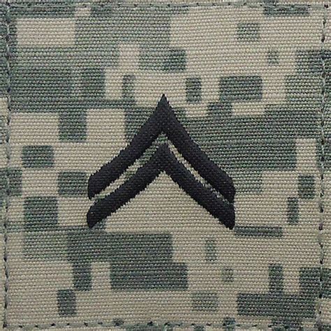 Velcro Acu Rank Corporal Tops Military Supply Veteran Serving