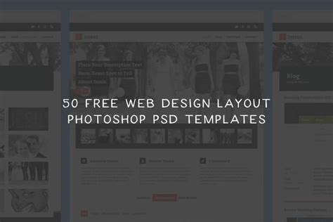 50 Free Web Design Photoshop Psd Templates