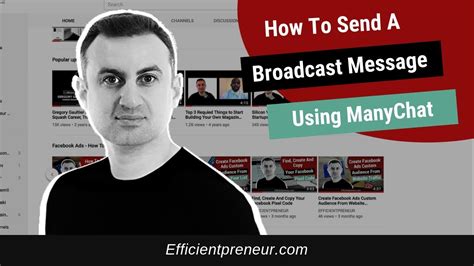02 How To Send A Broadcast Message Using Manychat Youtube