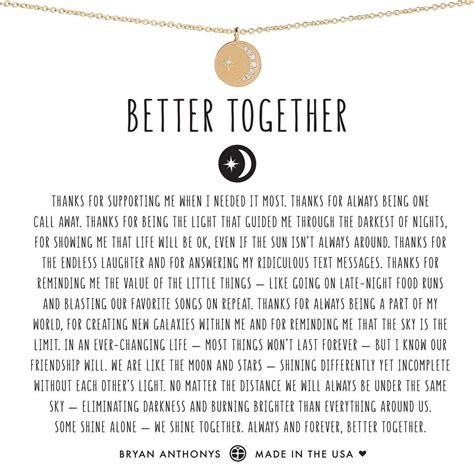 Bryan Anthonys Better Together Friendship Gold or Silver 