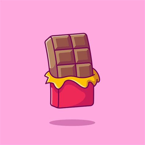 Ilustración De Icono De Dibujos Animados De Barra De Chocolate