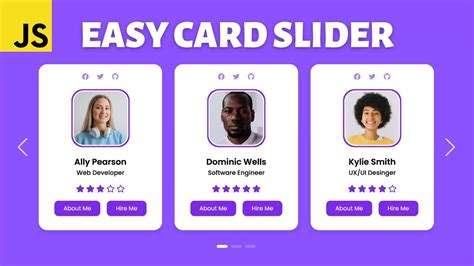How To Make A Card Slider In Html Css Javascript Carousel Tutorial