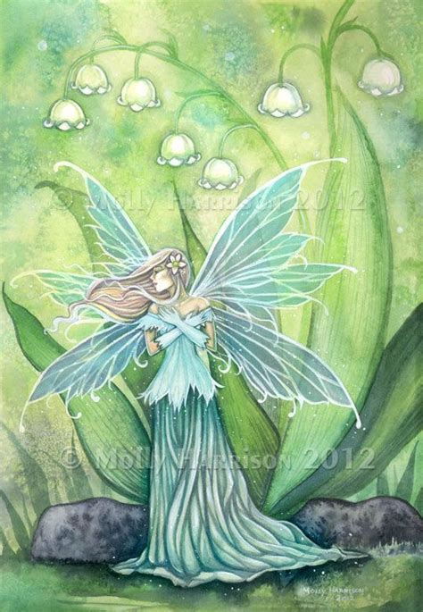 Fairy Print Lily Of The Valley Flower Fairy By Mollyharrisonart Via