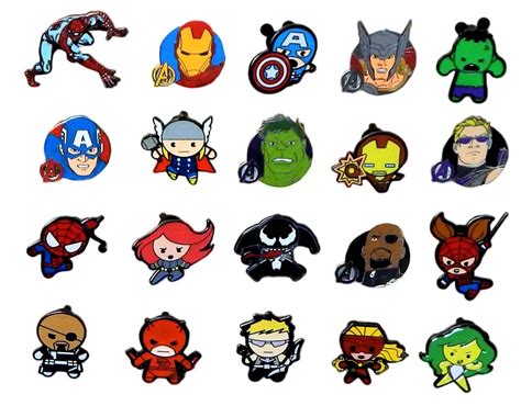 Marvel Avengers Themed 5 Disney Trading Pins ~ Randomly Assorted ~ Brand New Ebay