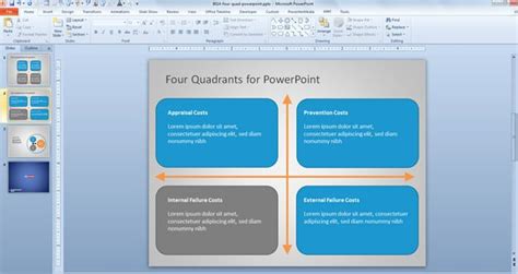 Free Four Quad Diagram For Powerpoint Free Powerpoint Templates