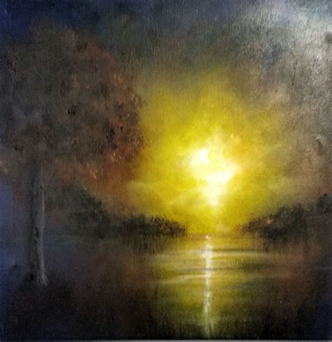 Shimmering Lake Oil Painting By Alan Brunt Artfinder