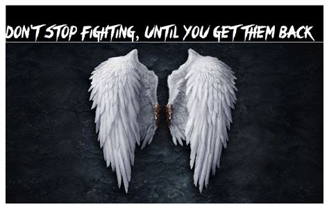 Dont Stop Fighting Until You Get Them Back Your Clipped Angel Wings