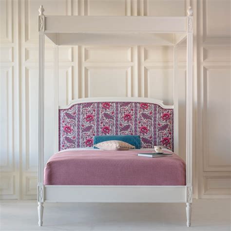 Overall, 82.3w x 88d x 90t. Penelope Upholstered Canopy Bed by The Beautiful Bed ...