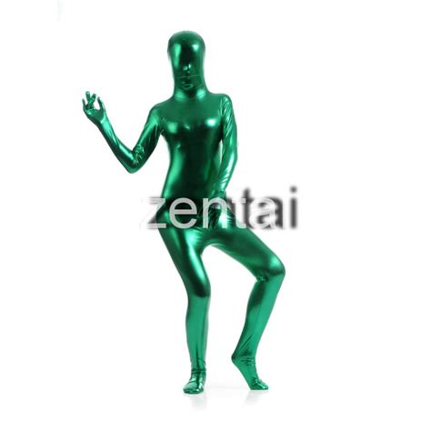 Womans Full Body Dark Green Color Zentai Dark Green Full Body Shiny