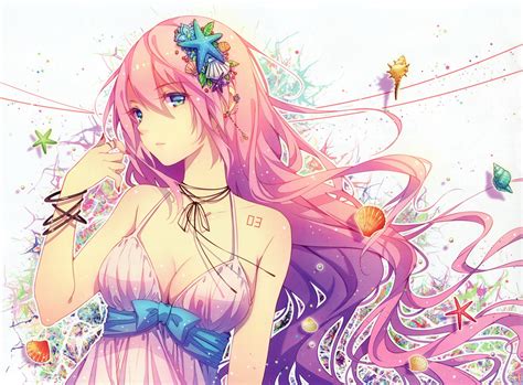 Modern princess with pink hair. ribbon, Jewelry, Vocaloid, Anime girls, Megurine Luka ...