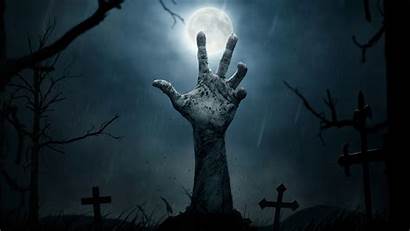 Creepy Graveyard Cemetery Hand Night Zombie Wallpapers