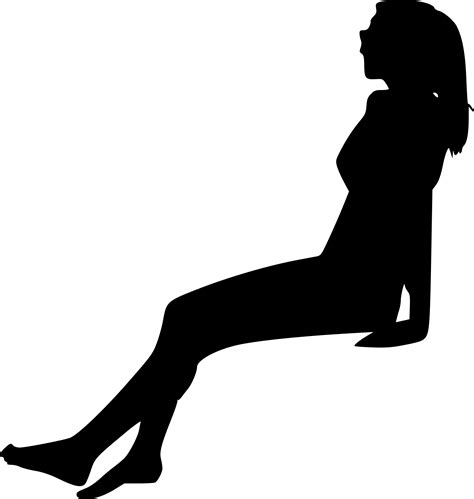 Girl Sitting Silhouette