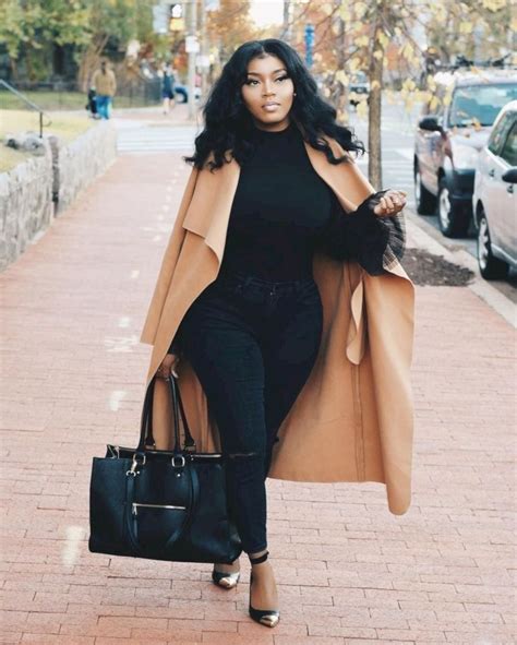 43 tricks plus size women to wear outfits this winter fall fashion coats black women fashion