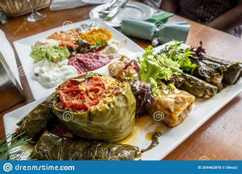 Turkish Style Stuffed Green Pepper Biber Dolmas Stock Photo Image Of