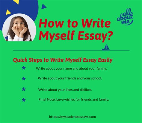 Everyone is different, and when you write about yourself, you are showing your short essay on about my self 200 words in english. The place i love to visit essay about myself