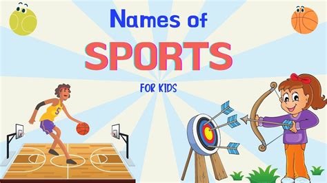 Names Of Sports For Kids Flashcards And Video Clip Of Sports For Kids