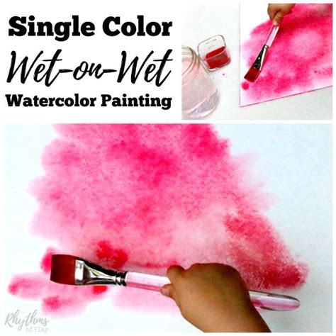 Single Color Wet On Wet Watercolor Painting Watercolor Paintings
