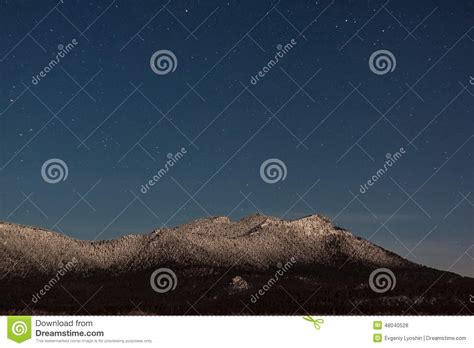 Mountain In The Moonlight Stock Photo Image Of Moonlight 48040528